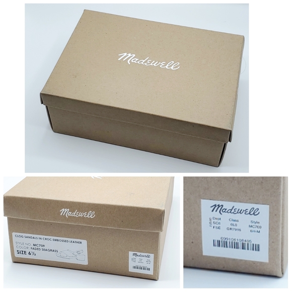 Madewell The Farrah Lime Green Leather Slingback Platform Clog Sandals 6.5 Y2K - Picture 15 of 16